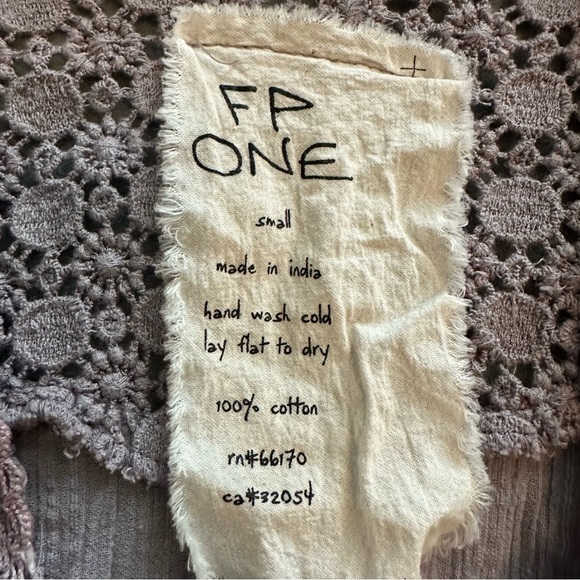 Free People FP One lavender boho blouse size S - Picture 4 of 5